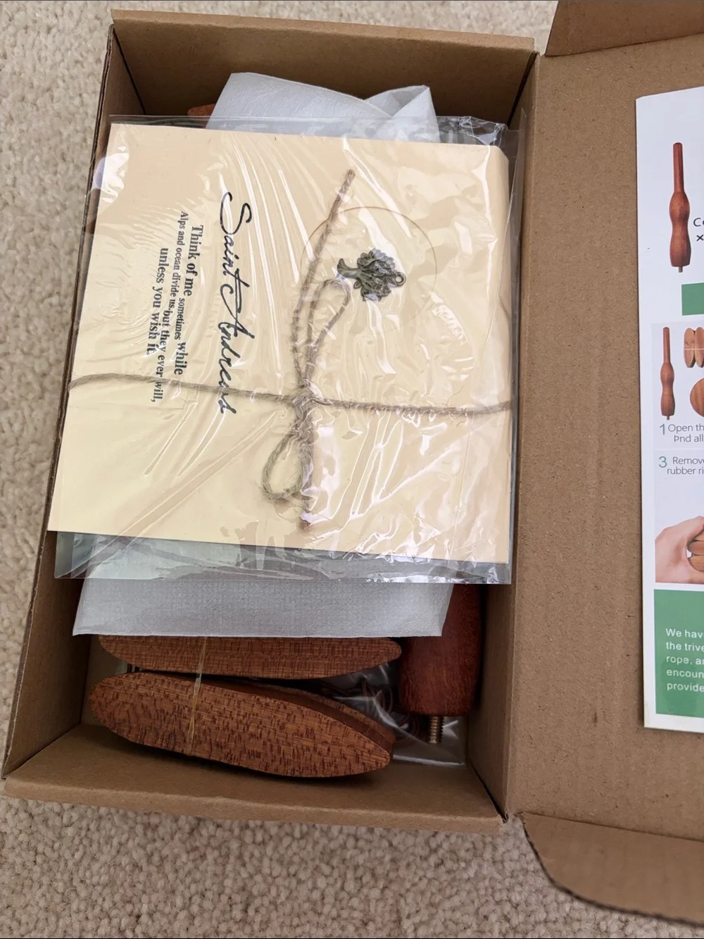 Wooden tree trivet set, NIB